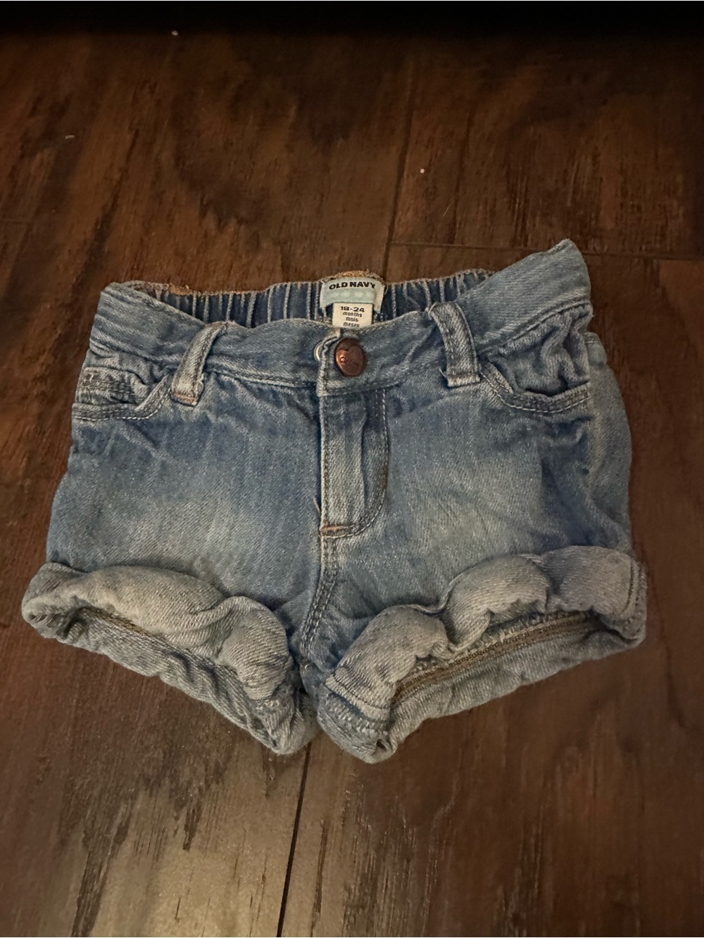 Old Navy Blue Rolled Cuff Denim Shorts
